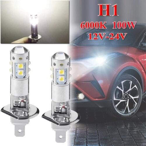 Dropshipping 2X 6000K H1 80W High Power Cob LED Headlight High Low Beam Fog Light Bulbs Lamps For Cars Car Accessories In Stock