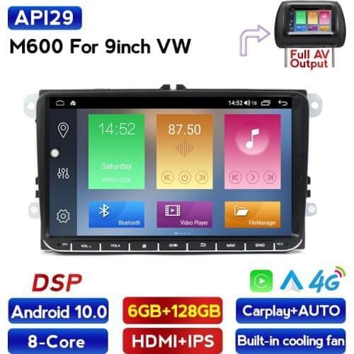 DSP IPS Android 10 Car Radio GPS Navigation for VW Skoda Octavia golf 5 6 Touran Passat B6 Jetta Polo Tiguan Multimedia Player