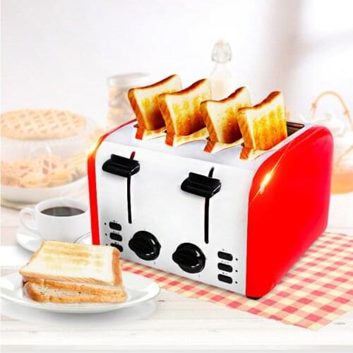 Commercial 4-slice Toaster Breakfast Machine Fully Automatic Toast Maker Household Bread Roasting Machine TR-2202