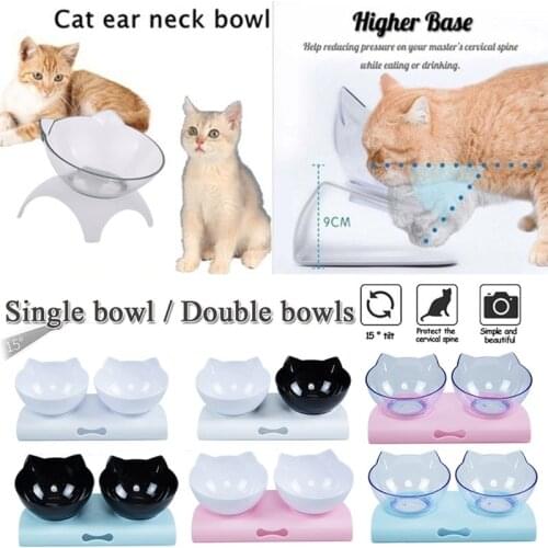 Non-Slip Double Pet Bowls With Raised Stand Food And Water Bowl For Cats Dogs Feeders Comedero Gato