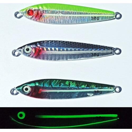 38g 10pcs Lumioua jig Slow jig Lead Jigs Metal Jig jigging lure sea fishing lure jig hooks