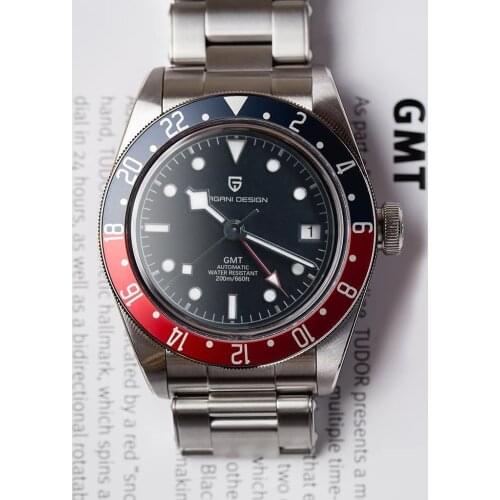 2021 New PAGANI DESIGN BB58 GMT Mechanical Wristwatch men Automatic watch for men Stainless steel Diver Luminou Clock man