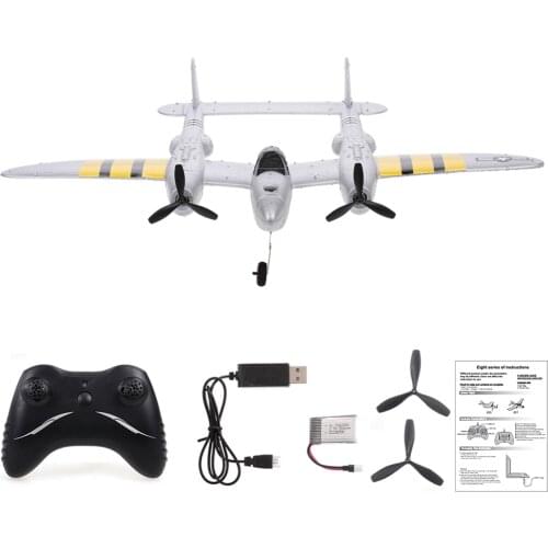 P38 RC Fighter Bomber Airplane 2.4G Radio Foam Aircraft Child Toy