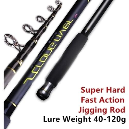 Mavllos Superhard Carbon Spinning Rod Fishing 3.6-4.2M Lure Weight 40-120g Action Fast Saltwater Telescopic Fishing Rod