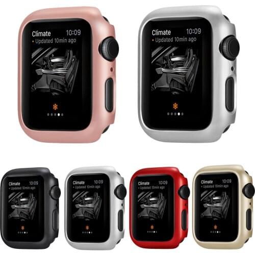 PC Slim Hard Case for Apple Watch Series 5 Series 4 40MM 44MM Oil Plating Protective Cover Shell Frame for iWatch 4/5 Case Band