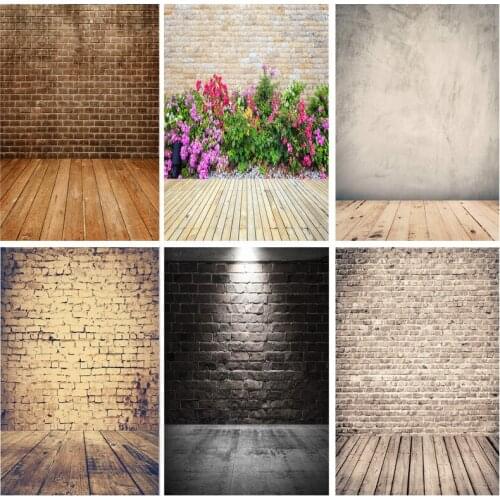 Vinyl Custom Vintage Brick Wall Wooden Floor Photography Backdrops Photo Background Studio Prop 21712 YXZQ-08