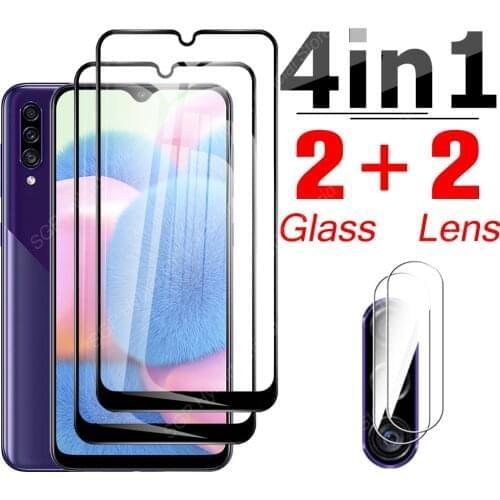4-in-1 Screen Protector Protective Glass On The For Samsung Galaxy A30s A30 M30 A3 M3 A 3 0 0s 30 30s Camera Lens Tempered Film