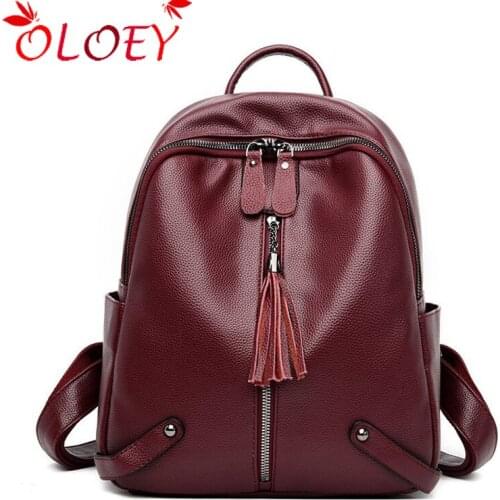 2020 Women Leather Backpacks High Quality Ladies Bagpack Luxury Designer Large Capacity Casual Daypack Sac A Dos Girl Mochilas