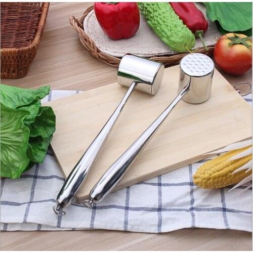 1PC Stainless Steel Meat Mallet Hammer Pounders Chicken Beef Steak Hammer Kitchen Meat Poultry Tool KX 043