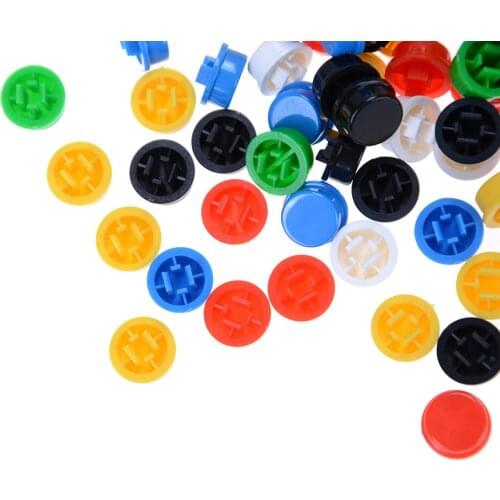 20pcs Round Mixed Color Tactile Button Caps Kit For 12x12x7.3MM Tact Switches New Product Offers