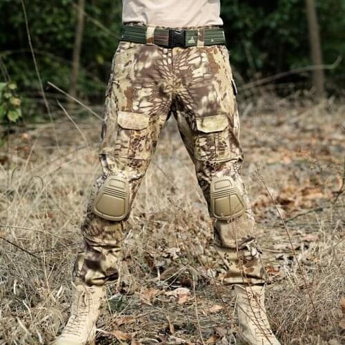 2021 Hot 12 Camouflage Color Tactical Clothing Army of Combat Uniform Military Pants with Knee Pads Airsoft Paintball Clothing