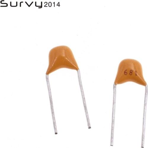 50PCS/100PCS 680PF 50V 5.08MM Monolithic Capacitor Multilayer Chip Ceramic US