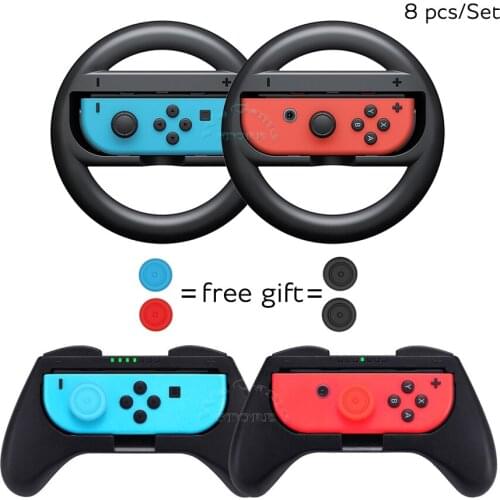 NintendoSwitch Accessories Racing Steering Wheel Nintend Switch Handle Grips Nintendo Joycon Caps for Nintendo Switch NS Gamepad