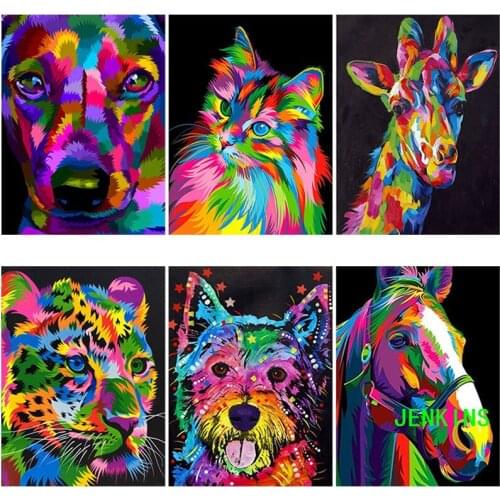 DIY 5D Diamond Painting Tiger Diamond Embroidery Paint Animal Cross Stitch Full Round Square Drill Manual Gift Home Decor jenkin