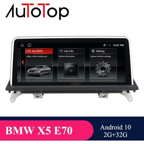 AUTOTOP 10.25" IPS Android Car DVD Player for BMW X5 E70 E71 2007-2013 CCC CIC System Navigation Car Radio Touch Screen Carplay