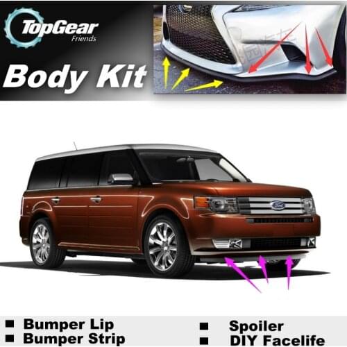 Bumper Lip Deflector Lips For Ford Flex Front Spoiler Skirt For Top Gear Friends Car View Tuning / Body Kit / Strip