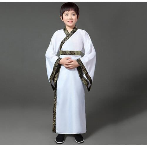 Kids Chinese Ancient Costume Male Traditional Party Clothing Folk Dance Adult Children Chinese Hanfu Boy Costumes Set