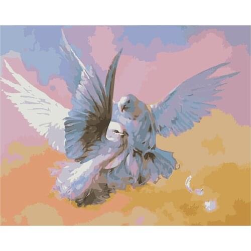 DIY Paint Painting By Number Deer Animal Acrylic Abstract Art Coloring Digital Picture pigeon For Home Decoration Adults