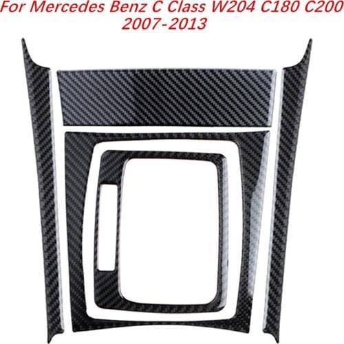 For Mercedes Benz C Class W204 C180 C200 2007 2008 2009 2010 2012 2013 Carbon Fiber Accessories Interior Decoration Panel Suite