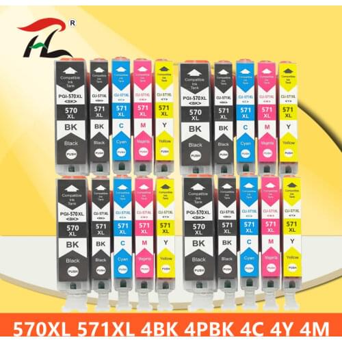 Pgi-570xl PGI570 570xl PGI-570 CLI-571 Compatible Ink Cartridge For Canon PIXMA MG5750 MG5751 MG5752 MG5753 MG6850 printer