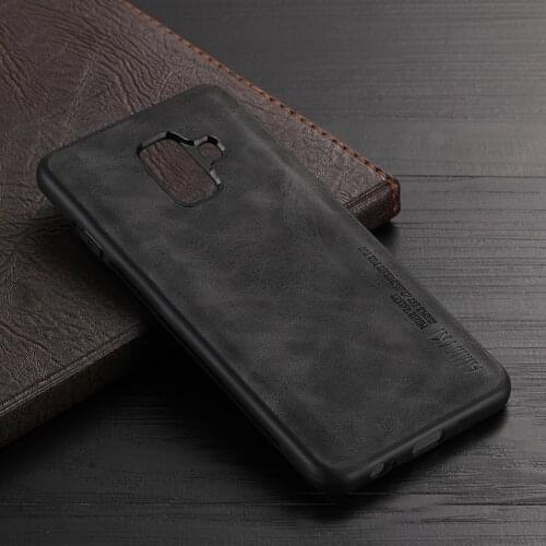 AMMYKI Leather case for Samsung Galaxy A9 J6 J7 Duo 2018 Case Soft TPU Silicone Case for Samsung A6S A80 M30S Case