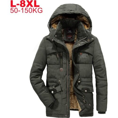 Mens Plus Size Jackets 150kg 8xl 7xl 6xl 5xl Thick Winter Coats Male Loose Windproof Warm Comfortable Big Padded Jackets Men