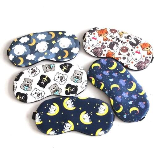 Cute Sleeping Mask Soft Cute Sleeping Blindfold Comfort Shading Travel Relax Eyeshade Health Eye Cover