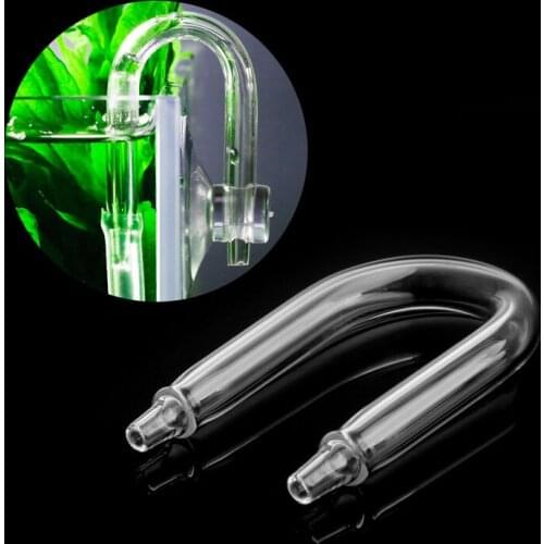 N80B Aquarium Co2 System Diffuser Check Valve U Shaped Glass Tube Bend Accessory DIY