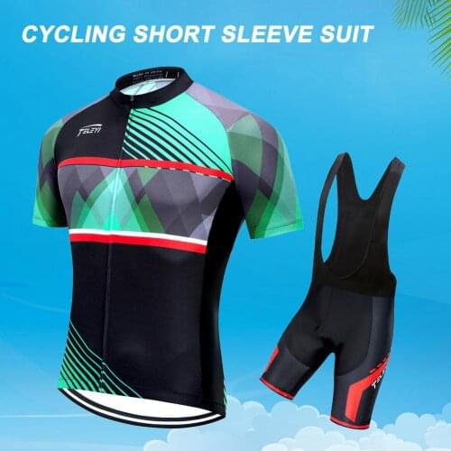 Cycling Jersey Set Quick Dry Elastic Flax Gel Padded MTB Riding Clothing Kit for Cycling