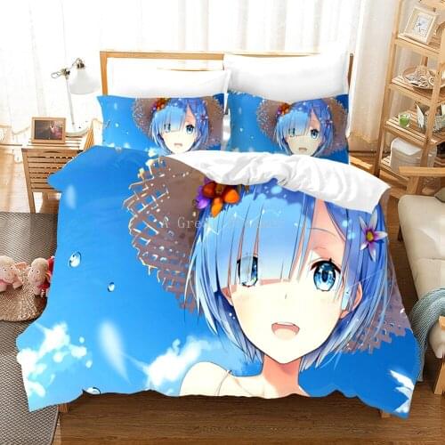 New 2021 3D Print Anime Girls Bedding Set Cute Duvet Cover For Kids Bedroom Comforter Set Queen Size Colorful Bed Set