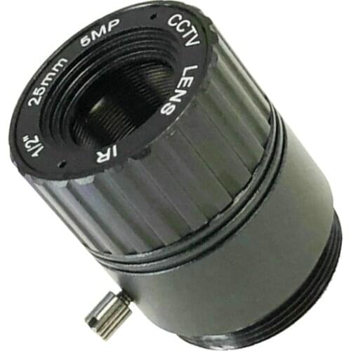HD 5mp 25mm CCTV Lens 1/2" Fixed Iris IR Infrared CS View 70m 90 Degrees Angle For IP Camera 25mm Lens