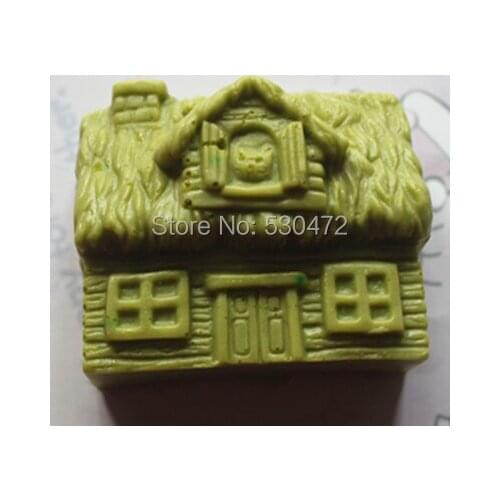 Wholesale/retal ,free shipping,1 pcs C207 love house clay pottery mould silicone cake mold soap Mold FM