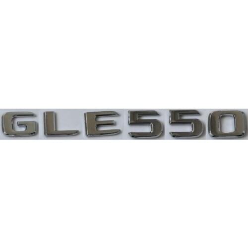 Flat Chrome ABS Rear Trunk Letters Badge Badges Emblem Emblems Sticker for Mercedes Benz GLE Class GLE550 2017 2019