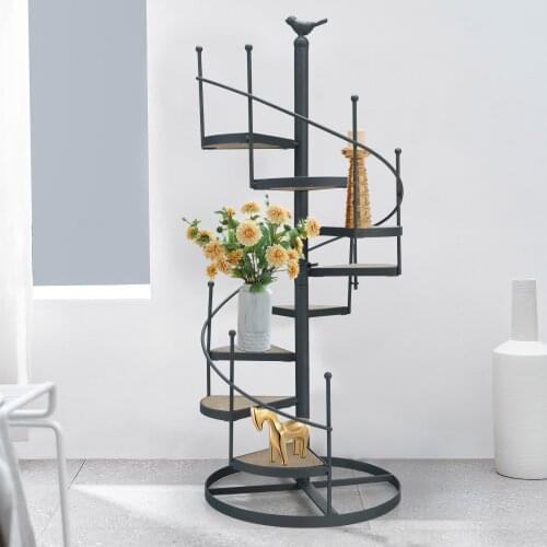 Spiral Plant Stand Iron Flower Pot Holder Shelf Rack Display Home Shelves Garden Decor Description 8 Layer Stair Flower Stand