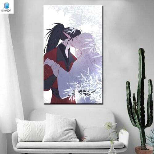 Diy coloring by numbers Monsters digital paint by numbers Traditional Chinese diy digital painting anime posters for decor home