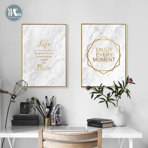 Nordic Creative English marble abstract wall art Canvas Painting Prints Posters for Living Room Morden contracted Home Decor