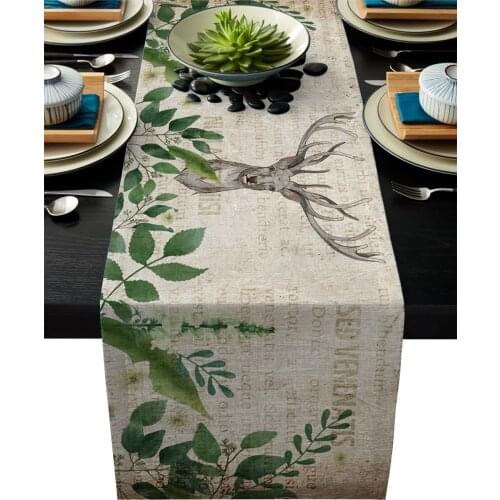 New Tablecloth Flag Deer Head Table Runner Shoes Cabinet Cover Cloth Linen Bed Runner Table Cloth