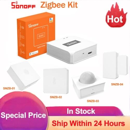 Sonoff Zigbee Bridge Smart Home Zigbee Hub SNZB01 to SNZB04 Zigbee Switch Motion Sensor Wireless door/window Via Ewelink APP