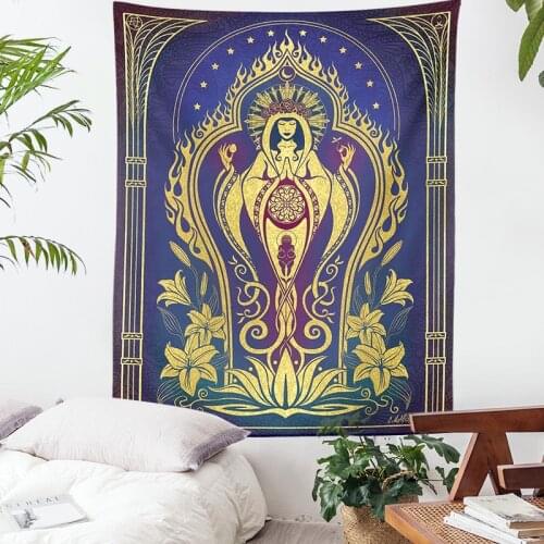 Tarot tapestry Divination home decoration witchcraft tapestry goddess wall decoration Hippie Bohemian decorative sheet sofa