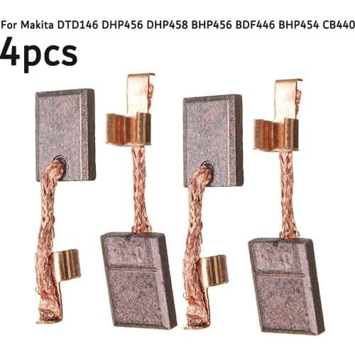 4pcs Carbon Brushes For Makita. DTD146 DHP456 DHP458 BHP456 BDF446 BHP454 CB440 Power Tool Double Carbon Brush