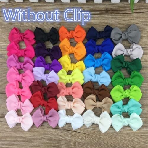XIMA 35pcs/lot 2.5"DIY Mini Hair Bows WITHOUT CLIP Handmade Kids Cute Hair Ribbon Bows for Girls Hair Accessories