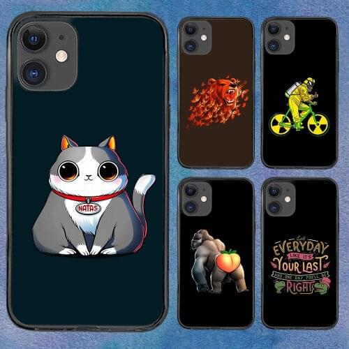 Cartoons Funny Orangutan Phone Case For iphone 12 11 6 Mini Pro XS Max X XR 7 8 Plus Soft TPU Cover 12Pro 11Pro 12Mini