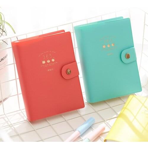 2021 New Arrival Cute Kawaii Notebook 365 Journal Diary Planner Notepad Organizer Paper Note Book A6 Agendas Korean Stationery