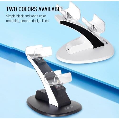 5V 2A Game Controller Handle Dual Charger Dock for Sony PS5 DualSense Wireless Charging Power Cradle Desktop Stand Station