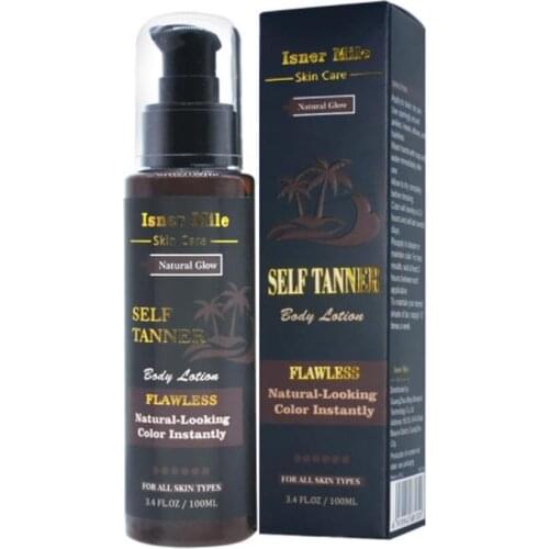 100ML Natural Tan Mousse Long Lasting Sunless Tanning Self Tan Organic Self Tanner Long Lasting Bronze Fake Tan Body Lotion