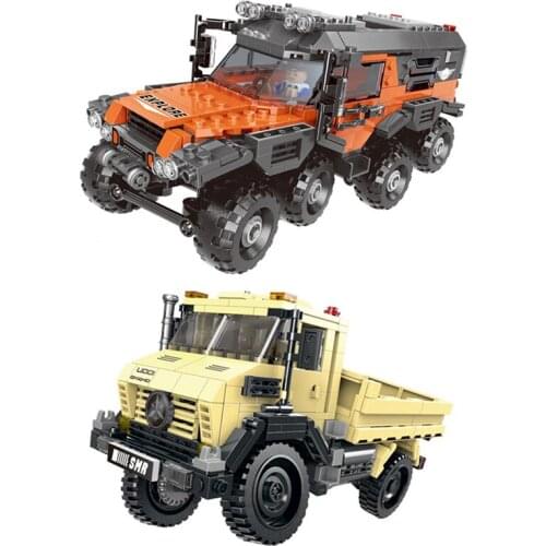2 Styles Military Technic Car Series The Super Truck Model Set Building Blocks Bricks Toy for Children Education Gift B89