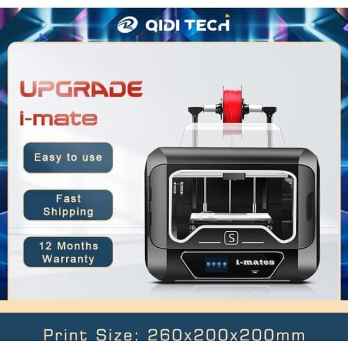 QIDI TECH i-MATES Large Build Size 260*200*200mm 3D Printer Full Enclosed Cover More Better Print with ABS,PLA,TPU,PETG