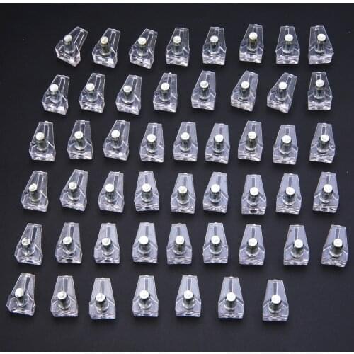 50pcs 5mm Clear Shelf Support Pegs Replaceable Shelf Holder Pins Kitchen Cabinet Pegs Studs with Metal Pin Kitchen Tools