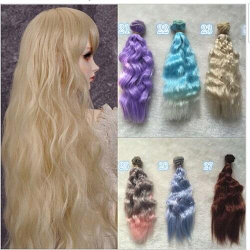 50PCS/LOT Wholesale Handmade Synthetic Hair Doll Curls DIY Wig BJD Doll 1/3
