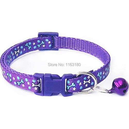 72pcs/lot Pet Supplies Nylon Puppy Rabbit Mini Pet Chihuahua Yorkshire Dog Collar Cat Bell Collar Adjustable Outdoor Safe